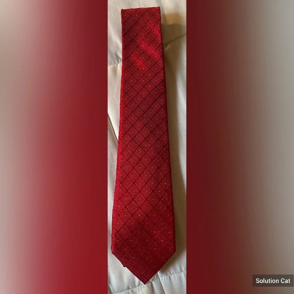 Nautica Silk Mens Red Diamond PatternTie